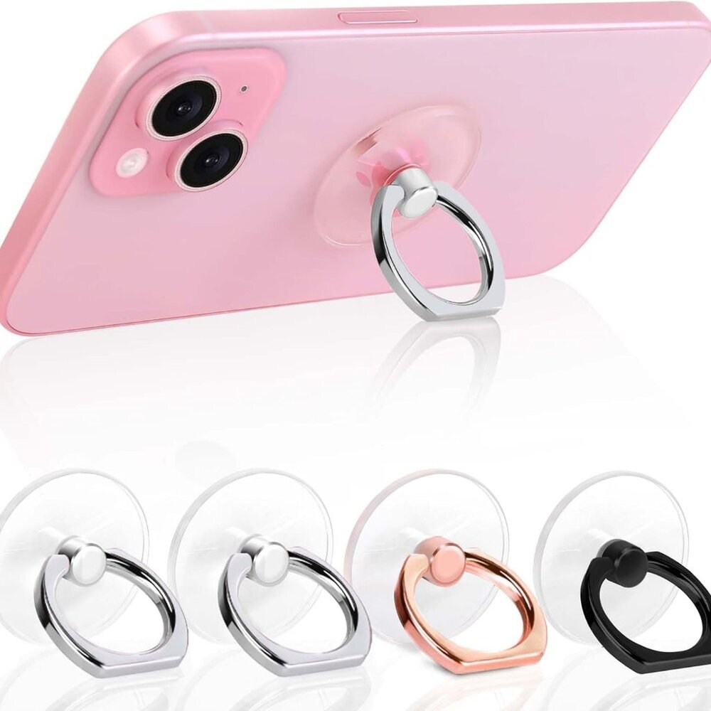 Cell Phone Ring Holder, Transparent Ring Holder 360°Rotation Finger Ring Stand,